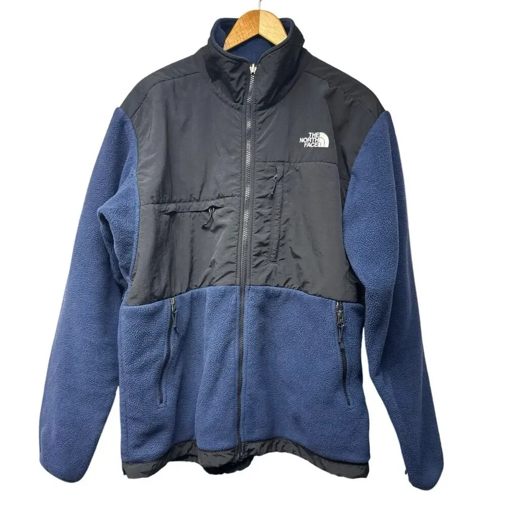 The North Face Denali Fleece Jacket Mens L Blue Black Vintage Y2K T132 Full Zip